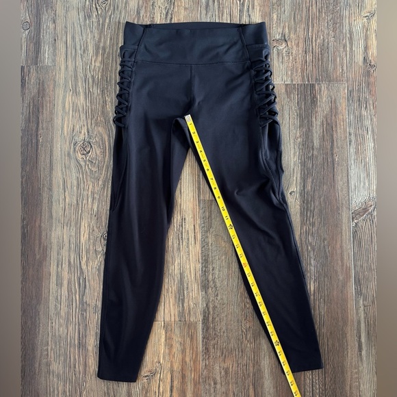 All in Motion Black Brushed Sculpt High Rise Leggings Womens L Criss Cross Sides - Picture 5 of 10
